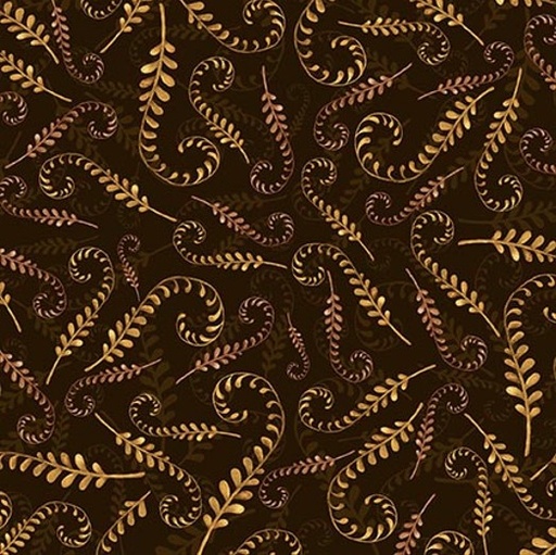 [HG-1812-33] Forest Floor Vines Brown by Barb Tourtillotte for Henry Glass Fabrics
