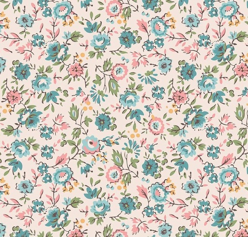 [RB-15894-LATTE] Piece & Plenty Wide Back Floral Latte by Lori Holt for Riley Blake Designs
