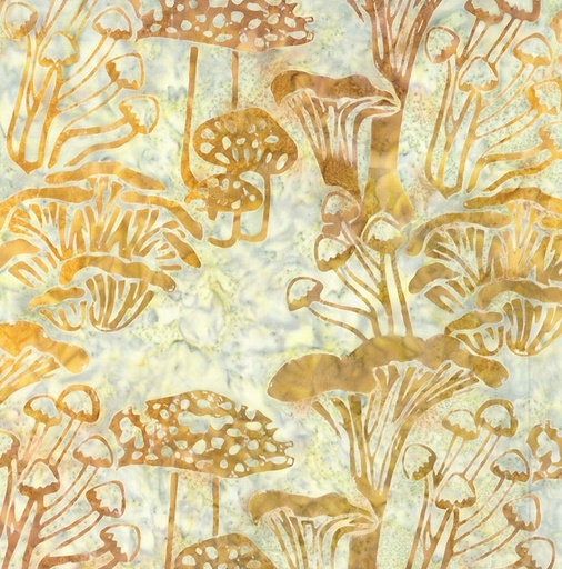 [NOR-83380-13] Mushroom Medley Batiks Mushrooms Light Sea Fog from Banyan Batiks