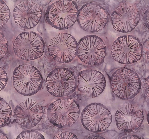 [NOR-83381-81] Mushroom Medley Batiks Cap Stamp Lilac from Banyan Batiks