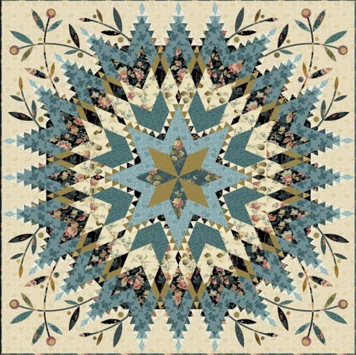 [LBQ-1735-P] Dahlia Star Pattern by Laundry Basket Designs