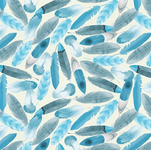 [BLAN-3917-41] Love Never Fails Feathers Ivory by Lucca Sheppard for Blank Quilting