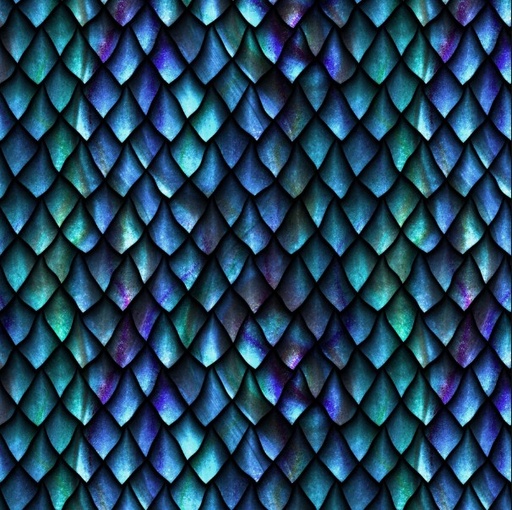 [ITB-6DRG-2] Dragons Blue Fury Scales from In The Beginning Fabrics