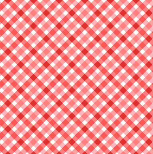 [MAY-10847-PR] Star-Spangled Beauty Bias Gingham Pink/Red by Kimberbell for Maywood Studio