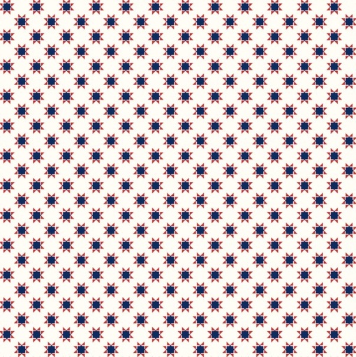 [MAY-10845-E] Star-Spangled Beauty Tiny Quilt Stars Soft White by Kimberbell for Maywood Studio