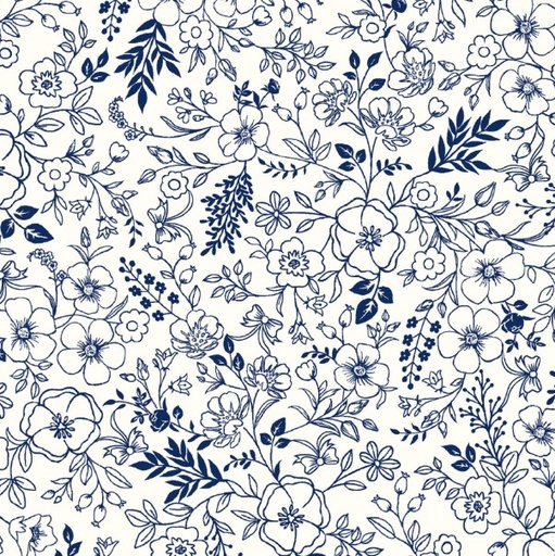 [MAY-10842-N] Star-Spangled Beauty Toile Navy by Kimberbell for Maywood Studio