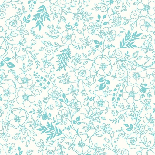 [MAY-10842-Q] Star-Spangled Beauty Toile Aqua by Kimberbell for Maywood Studio