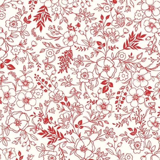 [MAY-10842-R] Star-Spangled Beauty Toile Red by Kimberbell for Maywood Studio
