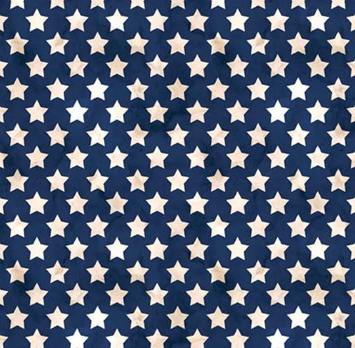 [PB-5762-N] Farmhouse Americana Set Stars Navy by Cindy Jacobs for P&B Textiles