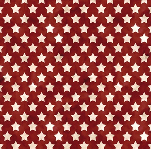 [PB-5762-R] Farmhouse Americana Set Stars Red by Cindy Jacobs for P&B Textiles