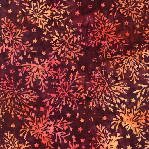 [TTR-5044-WINE] Tonga Batik Forest Floor Bush Wine by Wing and a Prayer for Timeless Treasures