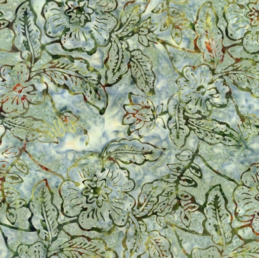 [TTR-8401-STEM] Tonga Batik Forest Floor Jungle Bloom Stem by Wing and a Prayer for Timeless Treasures