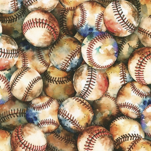 [KAF-22907-200] Game Day Packed Baseballs Vintage from Robert Kaufman Fabrics