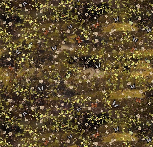 [HOF-5492-466] Among the Ferns Butterflies Fauna from Hoffman Fabrics