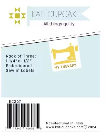 [KC-267] My Therapy Quilt Labels by Kati Cupcake