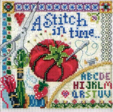 [WIC-MH14-2104] Buttons & Beads Stitch in Time Cross Stitch Kit from Mill Hill