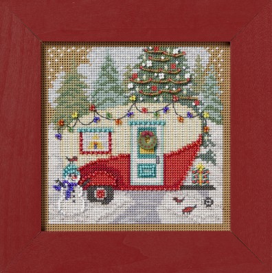 [WIC-MH14-2431] Buttons & Beads Christmas Camper Cross Stitch Kit from Mill Hill