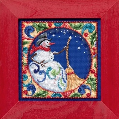 [WIC-JS30-4103] Snowman Cross Stitch Kit by Jim Shore for Mill Hill