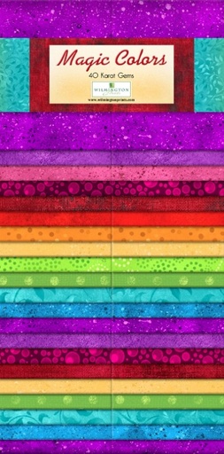 [WP-84214-842] Magic Colors 40 Karat Gems 2.5 Inch Stripes from Wilmington Prints