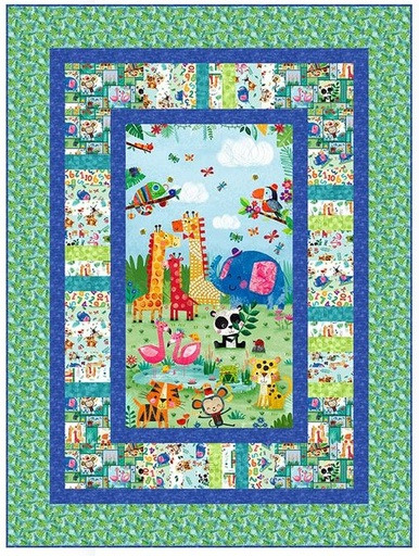 [PP-ZooCrew] Zoo Crew Quilt Kit by Blank