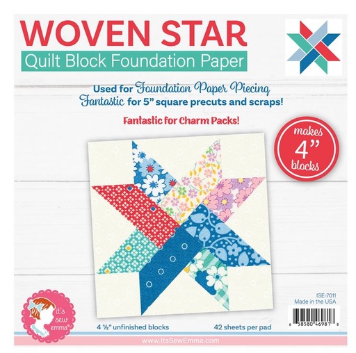 [ISE-7011] Woven Star Foundation Papers 4 " from It's Sew Emma