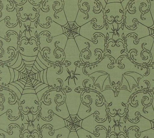 [MOD-20917-15] Home Sweet Haunt Rod Iron Halloween Moss by Stacy Iest Hsu for Moda Fabrics