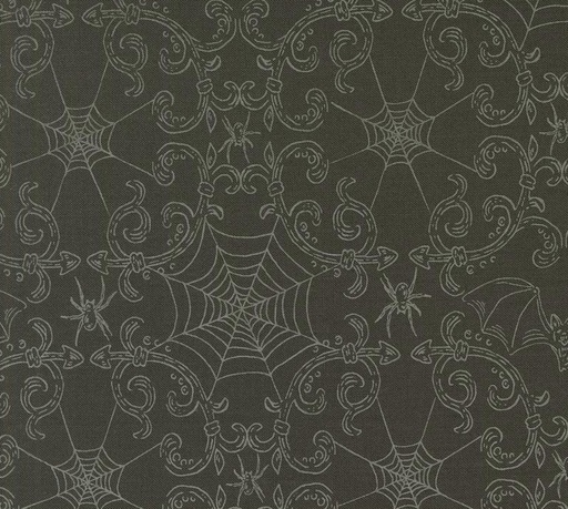 [MOD-20917-16] Home Sweet Haunt Rod Iron Halloween Charcoal by Stacy Iest Hsu for Moda Fabrics