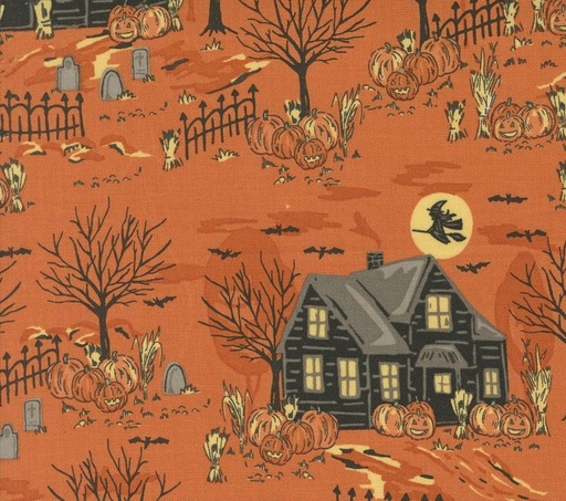 [MOD-20912-14] Home Sweet Haunt Haunted Forest Pumpkin by Stacy Iest Hsu for Moda Fabrics