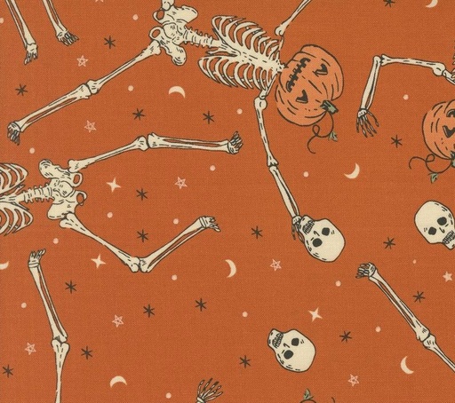 [MOD-20913-13] Home Sweet Haunt Dancing Pumpkins Rust by Stacy Iest Hsu for Moda Fabrics