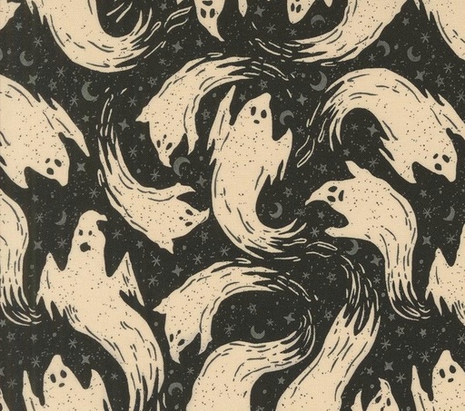 [MOD-20914-17] Home Sweet Haunt Ghostly Ghost Midnight by Stacy Iest Hsu for Moda Fabrics