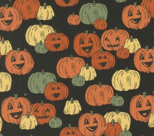 [MOD-20916-17] Home Sweet Haunt Pumpkin Patch Midnight by Stacy Iest Hsu for Moda Fabrics