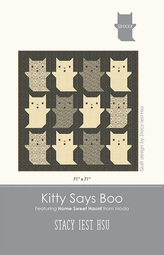 [MOD-SIH-106] Kitty Says Boo Quilt Pattern by Stacy Iest Hsu