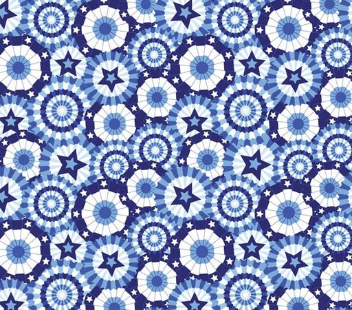 [BEN-15013-55B] Mid-Atlantic Shop Hop 2025 Patriotic Banners Blue from Benartex