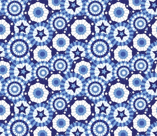 [BEN-15017W-55] Mid-Atlantic Shop Hop 2025 Banner Celebration Blue Wide Back from Benartex