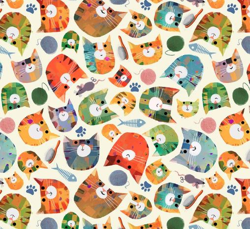 [PP-FureverCatsBak] Fur-Ever Cats Quilt Backing Kit