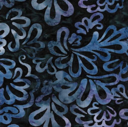 [IB-72190-2590] Sea Side Batik Chubby Leaf Blue Storm from Island Batik