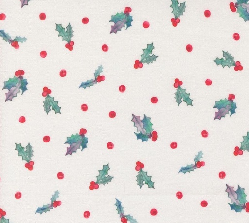 [MOD-21837-11] Love and Cheer Holly Berry Dot Snowflake by Amarilys Henderson for Moda Fabrics