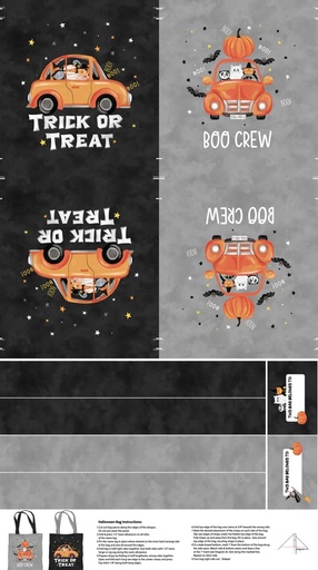 [NOR-28200-99] The Boo Crew Treat Bag Panel from Northcott Fabrics