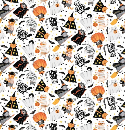 [NOR-28201-10] The Boo Crew Boo Crew Tossed White from Northcott Fabrics