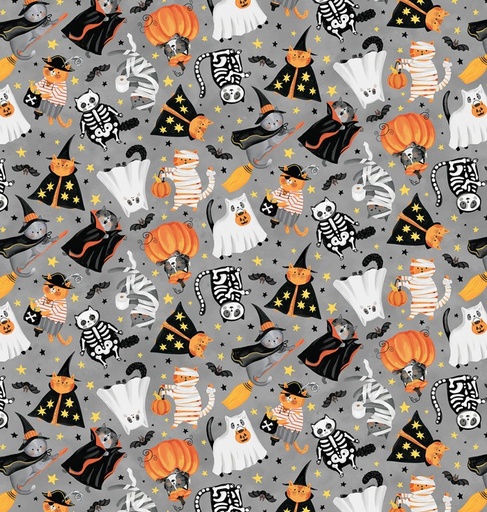 [NOR-28201-92] The Boo Crew Boo Crew Tossed Gray from Northcott Fabrics