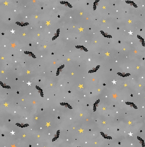 [NOR-28204-96] The Boo Crew Bat Toss Gray from Northcott Fabrics