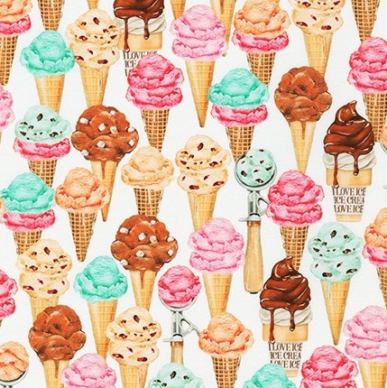[KAF-19826-287] Sweet Tooth Ice Cream Cones Sweet by Mary Lake-Thompson for Robert Kaufman Fabrics