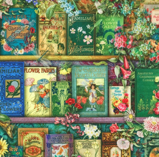 [KAF-22999-238] Tales from the Garden Garden Books Garden by Aimee Stewart for Robert Kaufman Fabrics