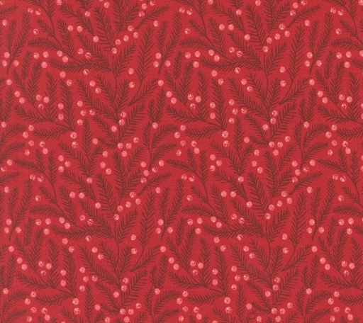 [MOD-5243-14] Berry and Pine Pine Needles Cranberry by Lella Boutique for Moda Fabrics