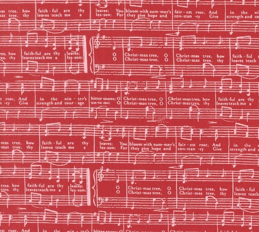 [MOD-5244-14] Berry and Pine O Christmas Tree Text Cranberry by Lella Boutique for Moda Fabrics