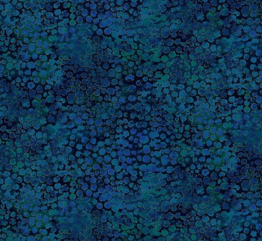 [NOR-28185-48] Shimmer Enigma River Rocks Dark Blue by Deborah Edwards for Northcott Fabrics