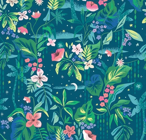 [RB-15903-NIGHT] Forever Neverland Tropical Floral Night by Jill Howarth for Riley Blake Designs