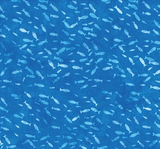 [HOF-SC2-73] Frog Pond Jelly Batik Fishes Ocean by Susan Claire for Hoffman Fabrics
