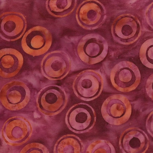 [IB-72150-1384] Sea Side Batik Circle Dot Mulberry from Island Batik