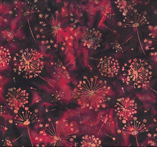 [HOF-SC1-125] Frog Pond Jelly Batik Dandelion Mahogany by Susan Claire for Hoffman Fabrics